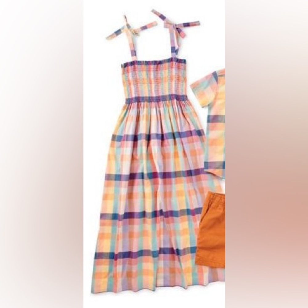 Tea Collection Multicolor Plaid Midi Dress